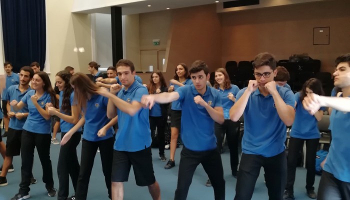 Year 7 PSHCE students get to grips with self-defense under the guidance of top martial arts expert.